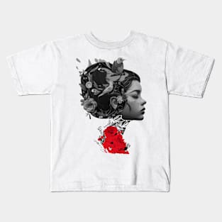 Floral Crown Girl Kids T-Shirt